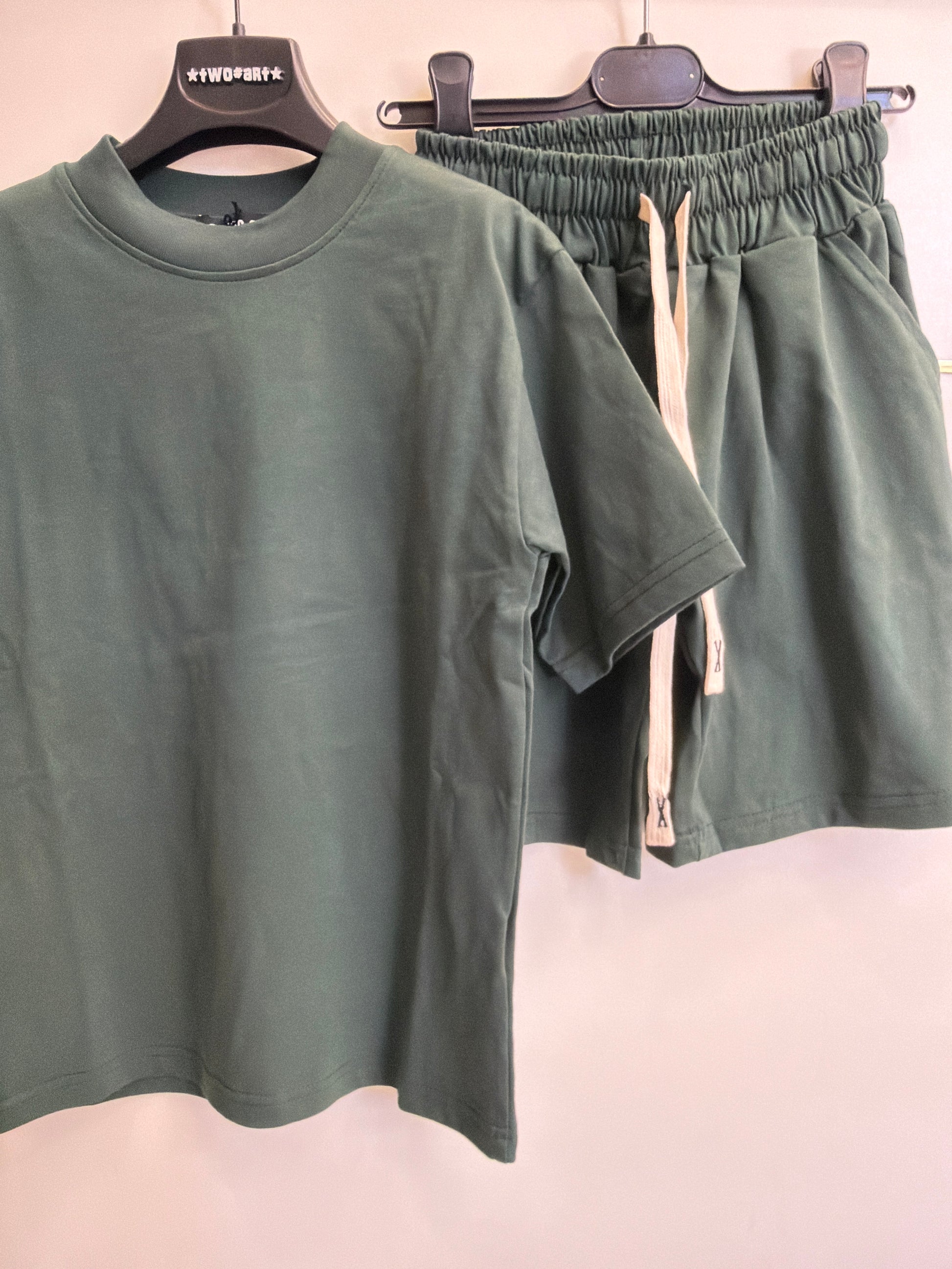 coordinato cotone verde