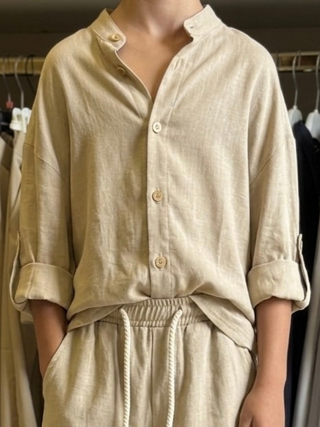 Camicia lino Mykonos sabbia
