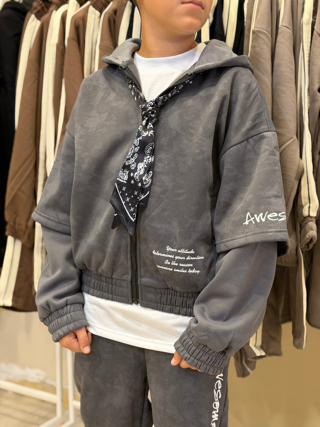 Tuta Batman marmor grey