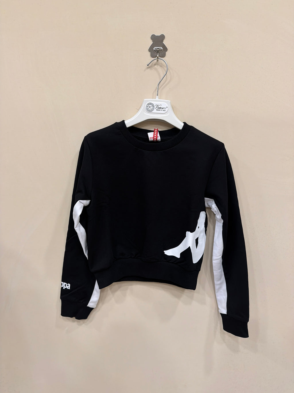 Felpa cropped big black kappa