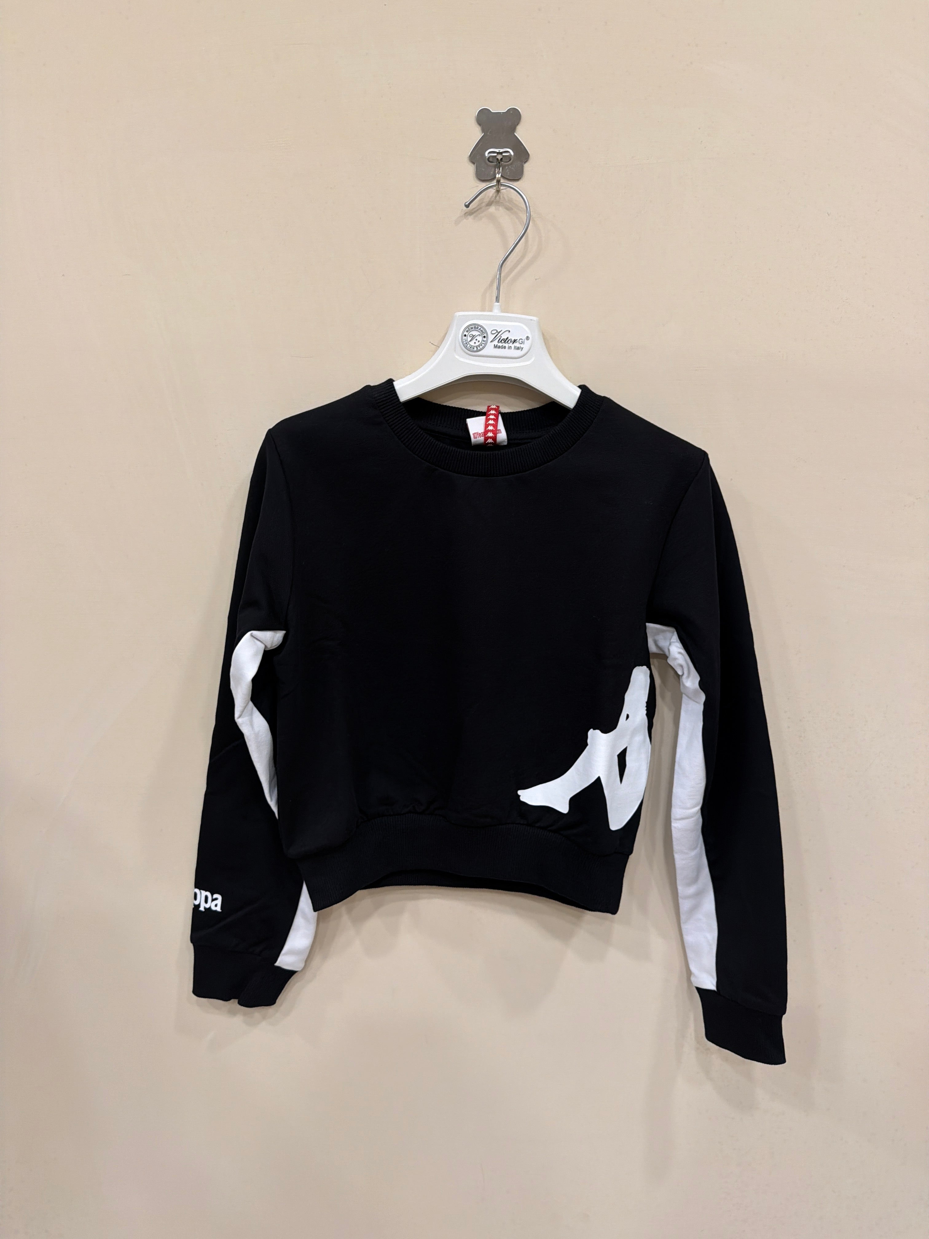 Felpa cropped big black kappa