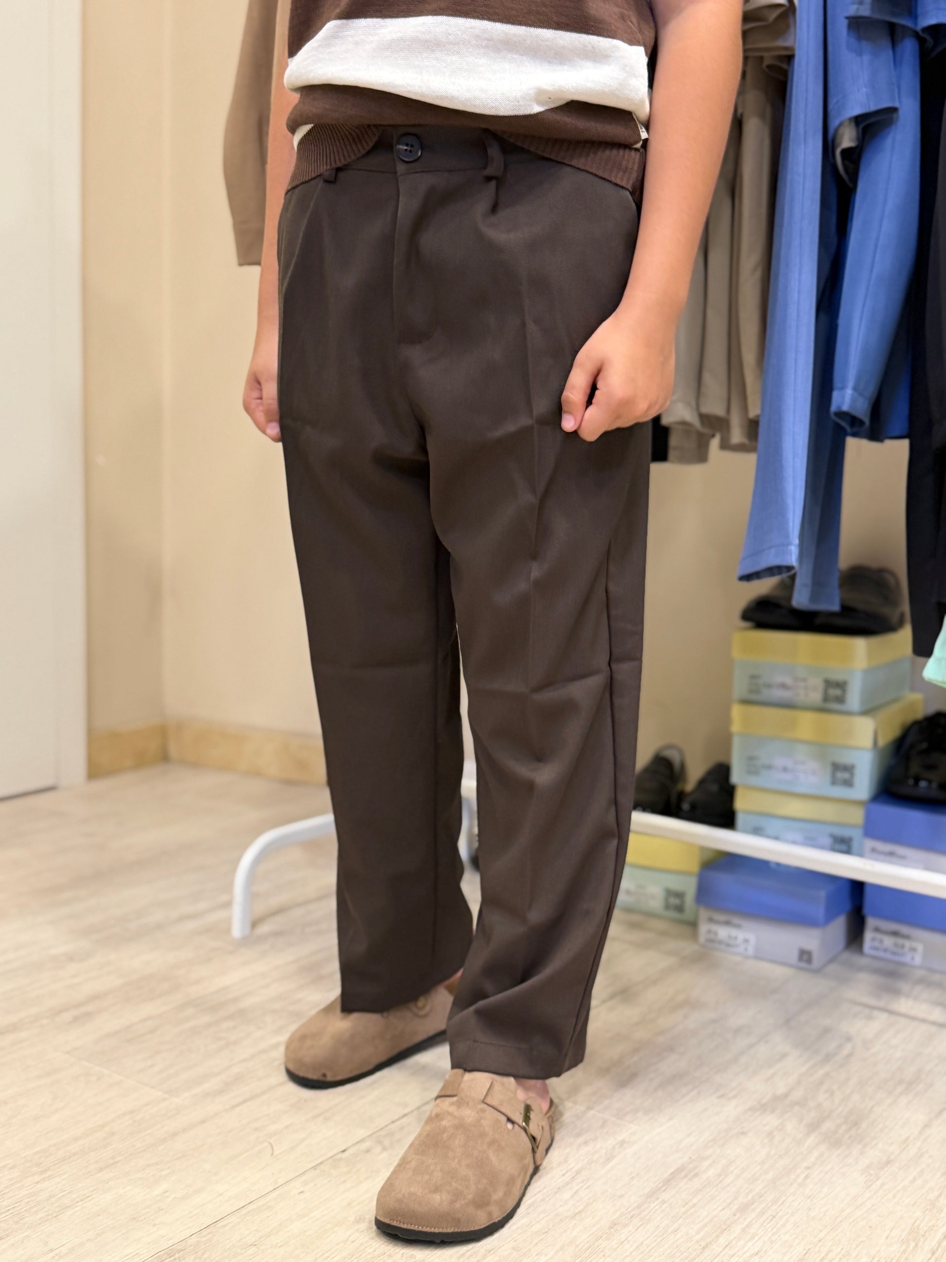 Pantalone fondo largo tk070 moro