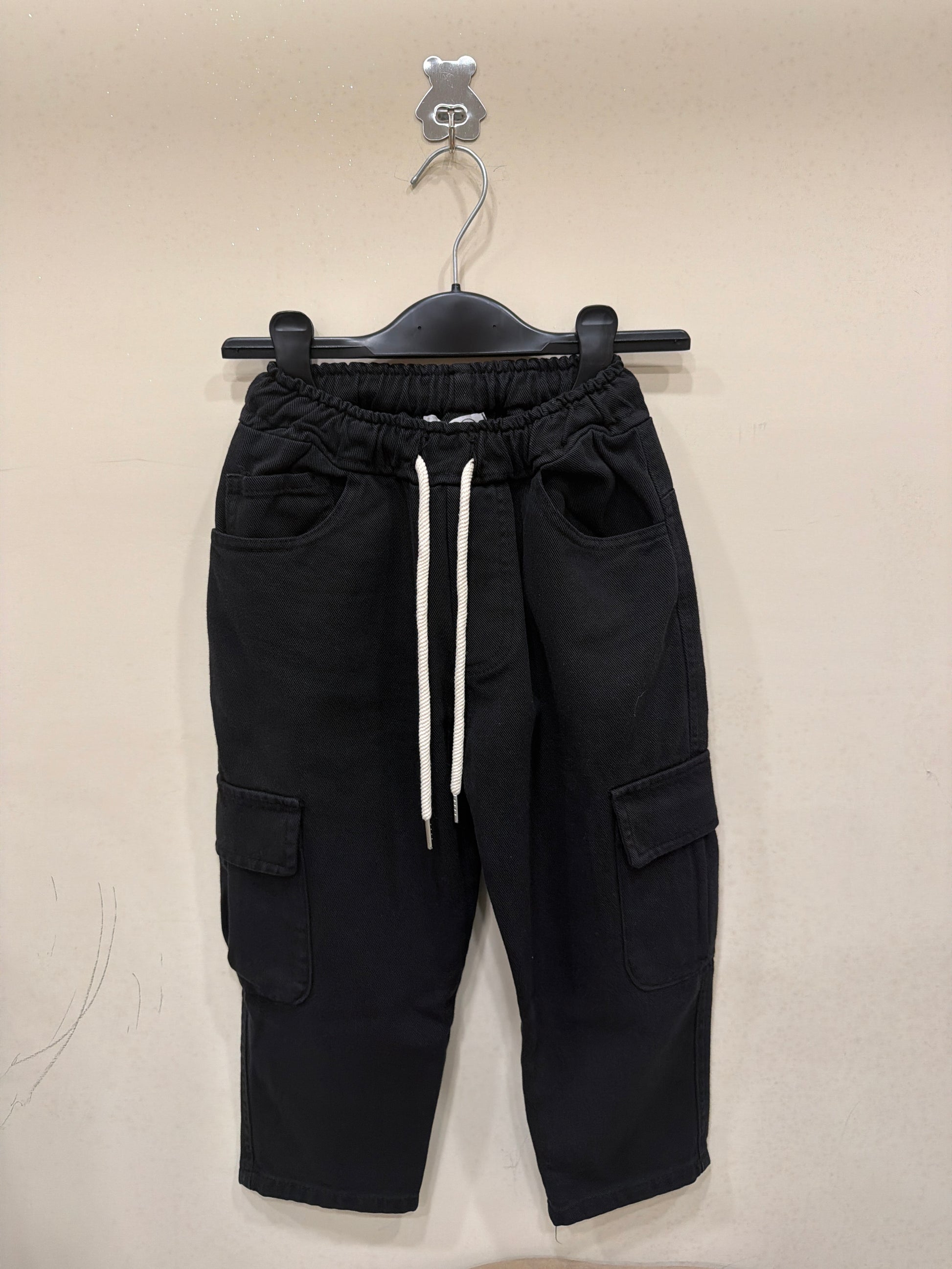 Jeans cargo nero 41502