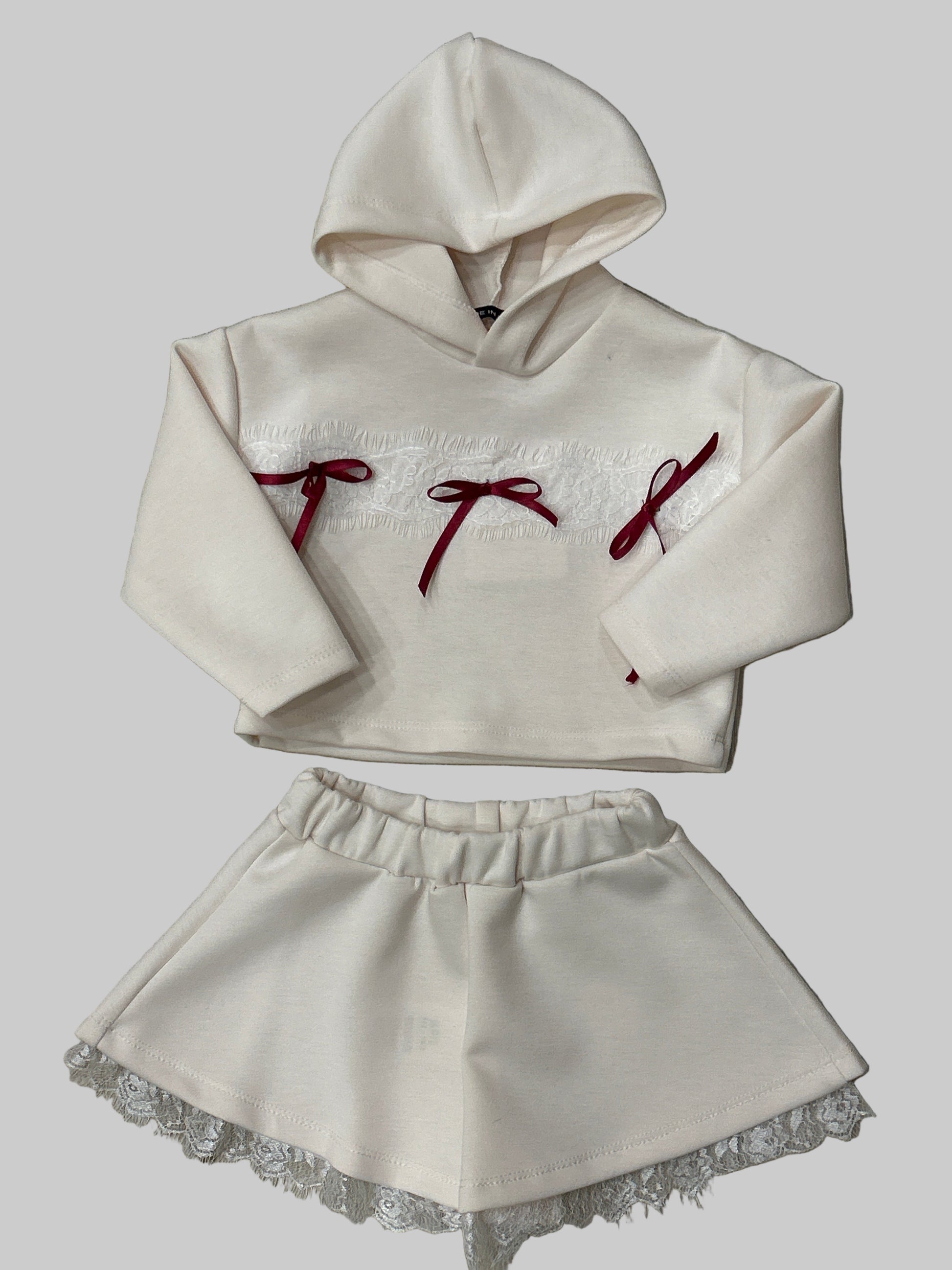 Coordinato panna pizzo 58978