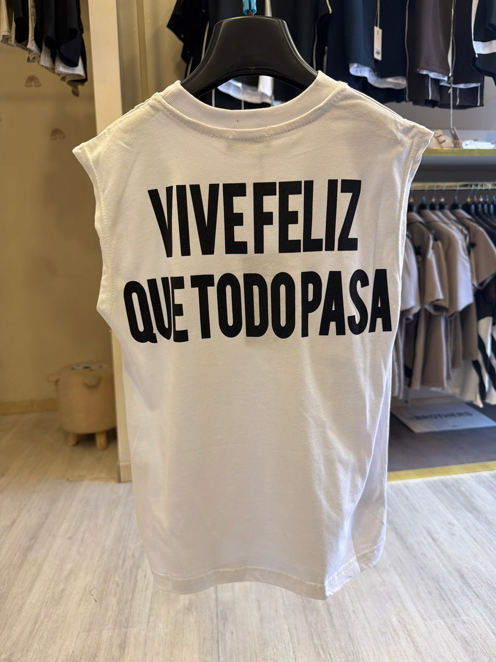 Canotta vive feliz white