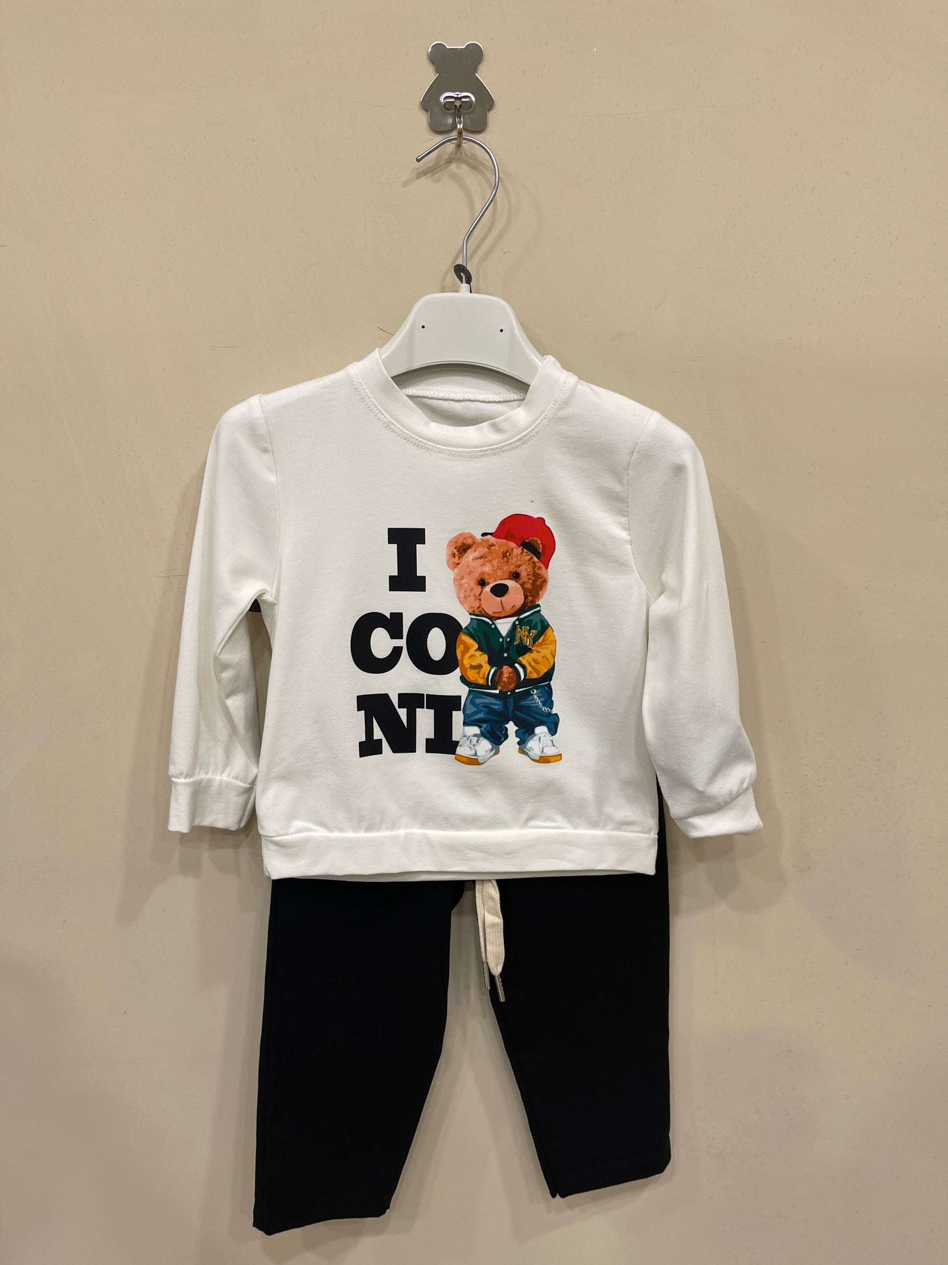 coordinato teddy nero C0037