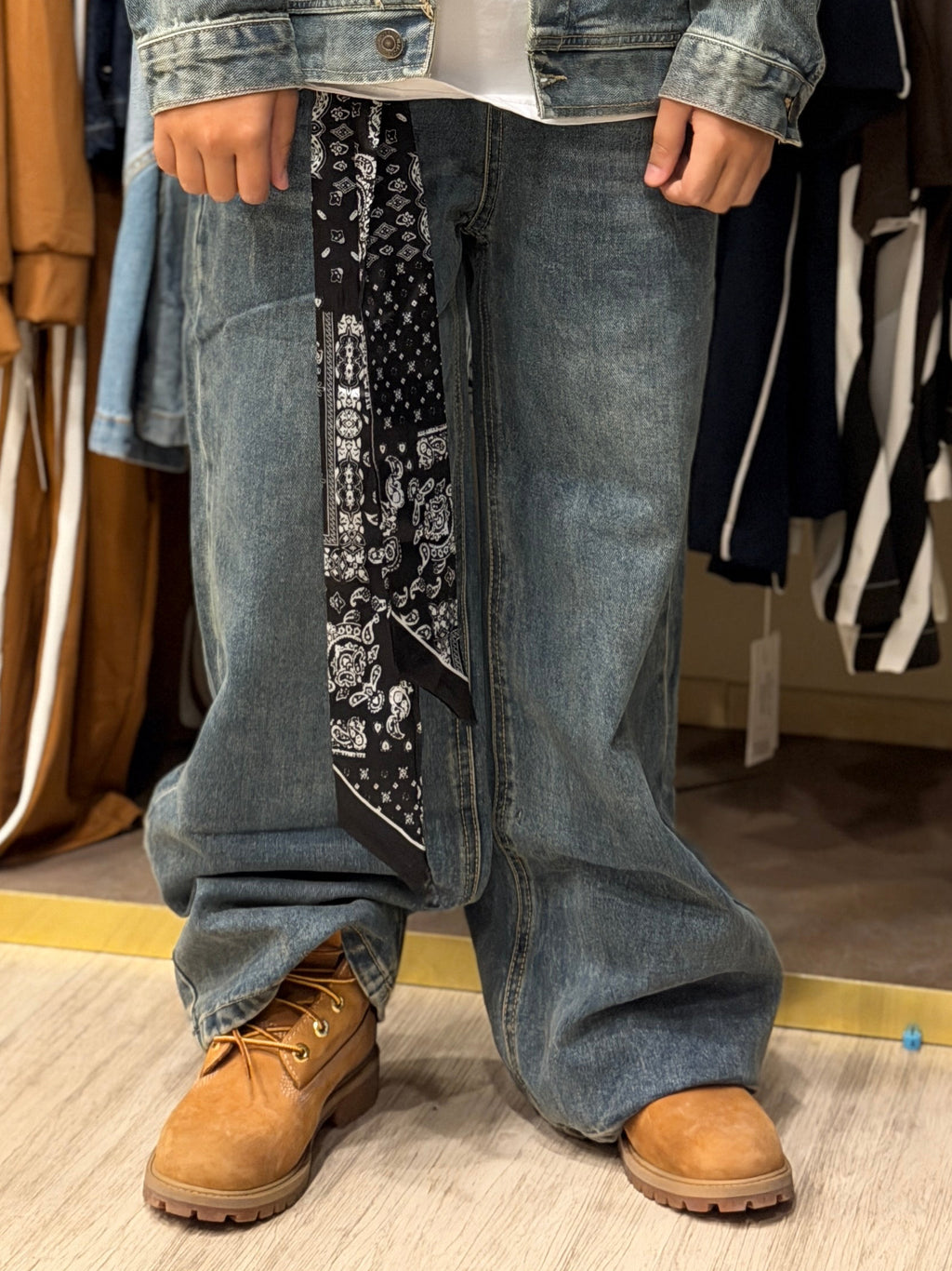 jeans baggy sabbia