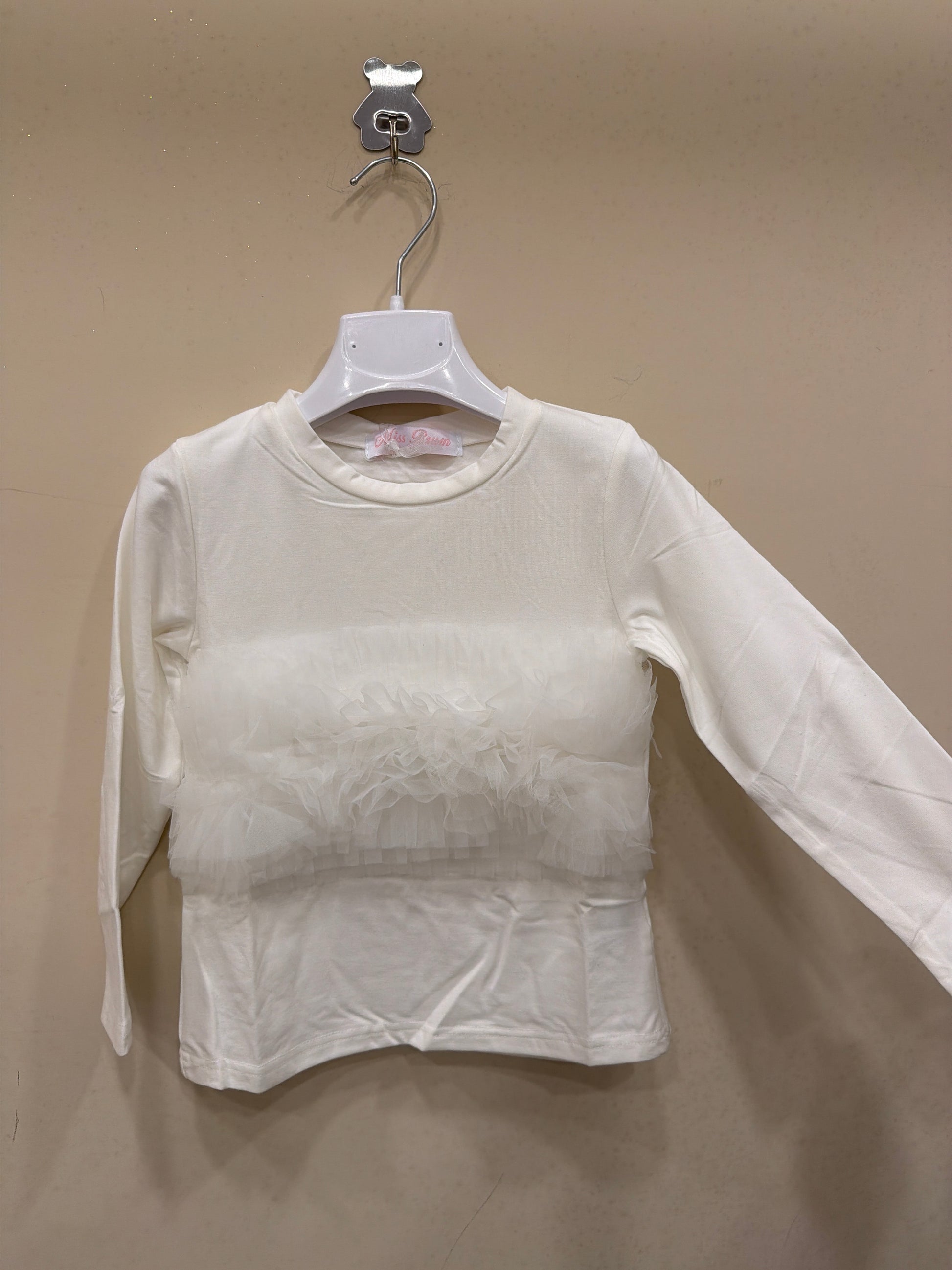 maglia rouches white 012