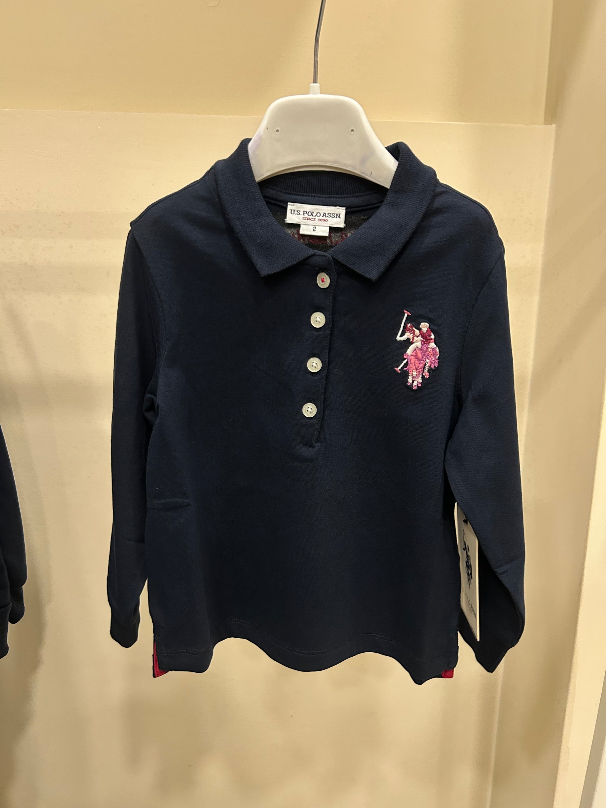 POLO MANICA LUNGA BLU