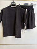 coordinato cotone nero