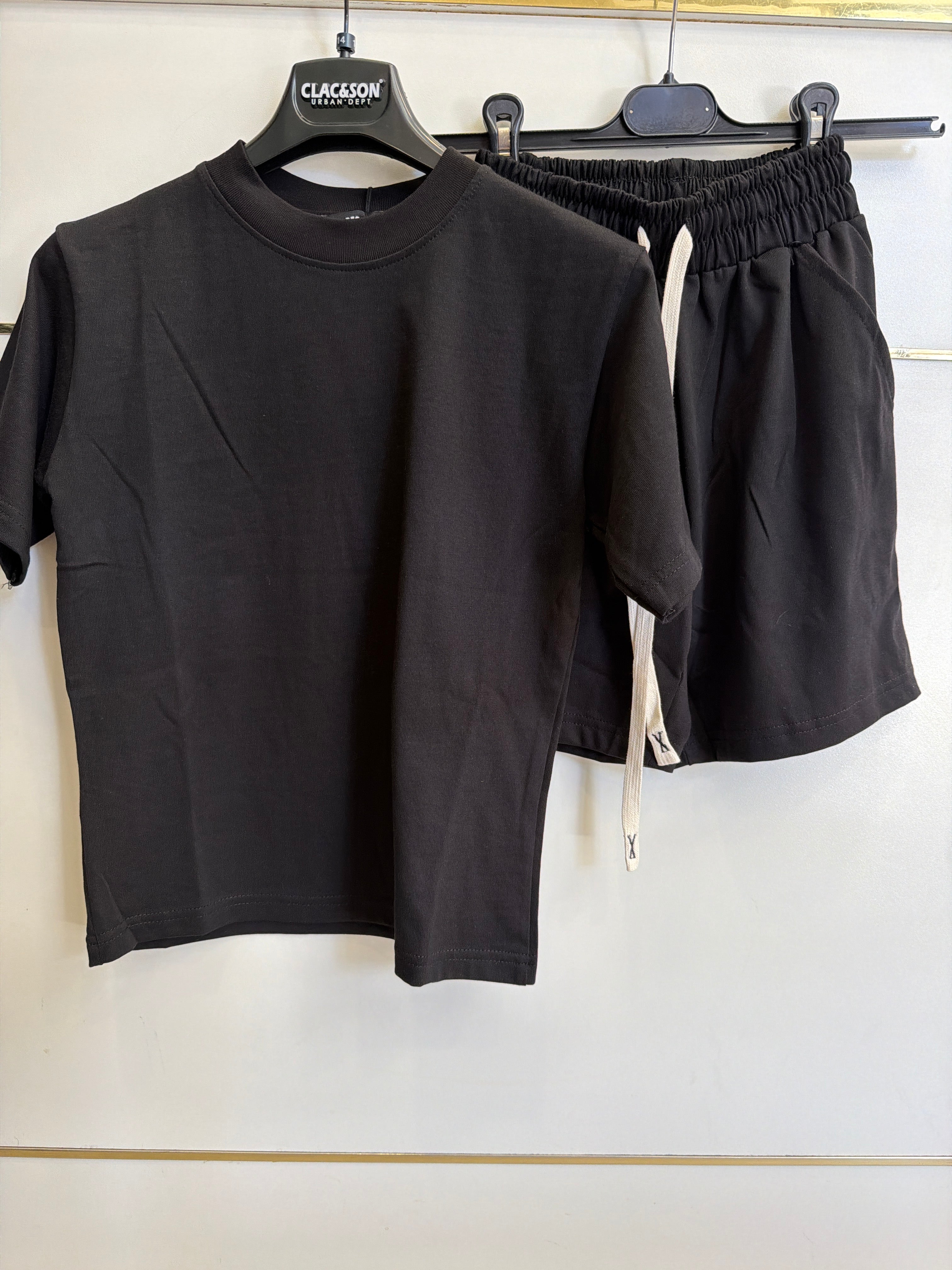 coordinato cotone nero