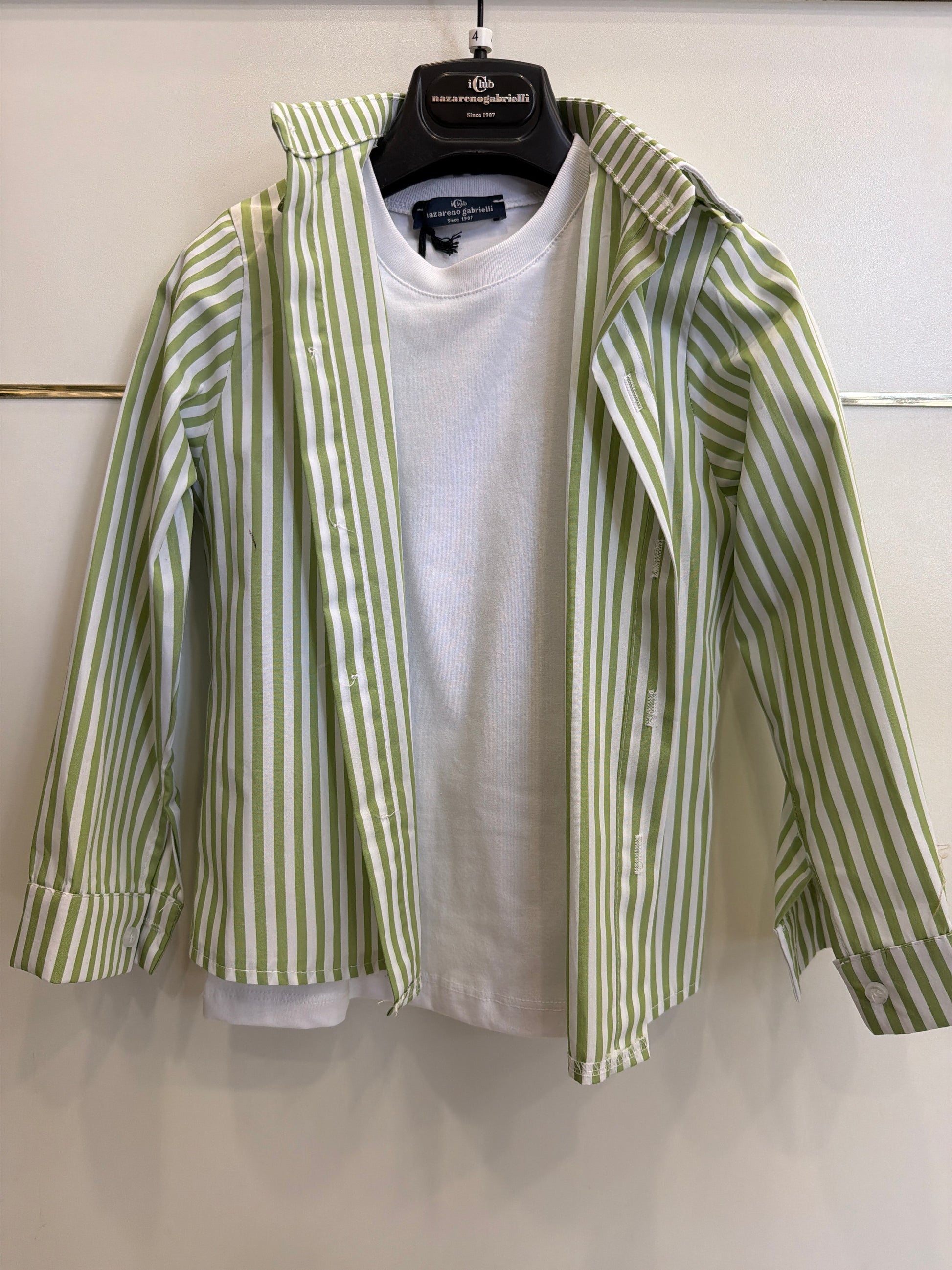 Camicia righe green