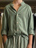 Camicia lino Mykonos verde