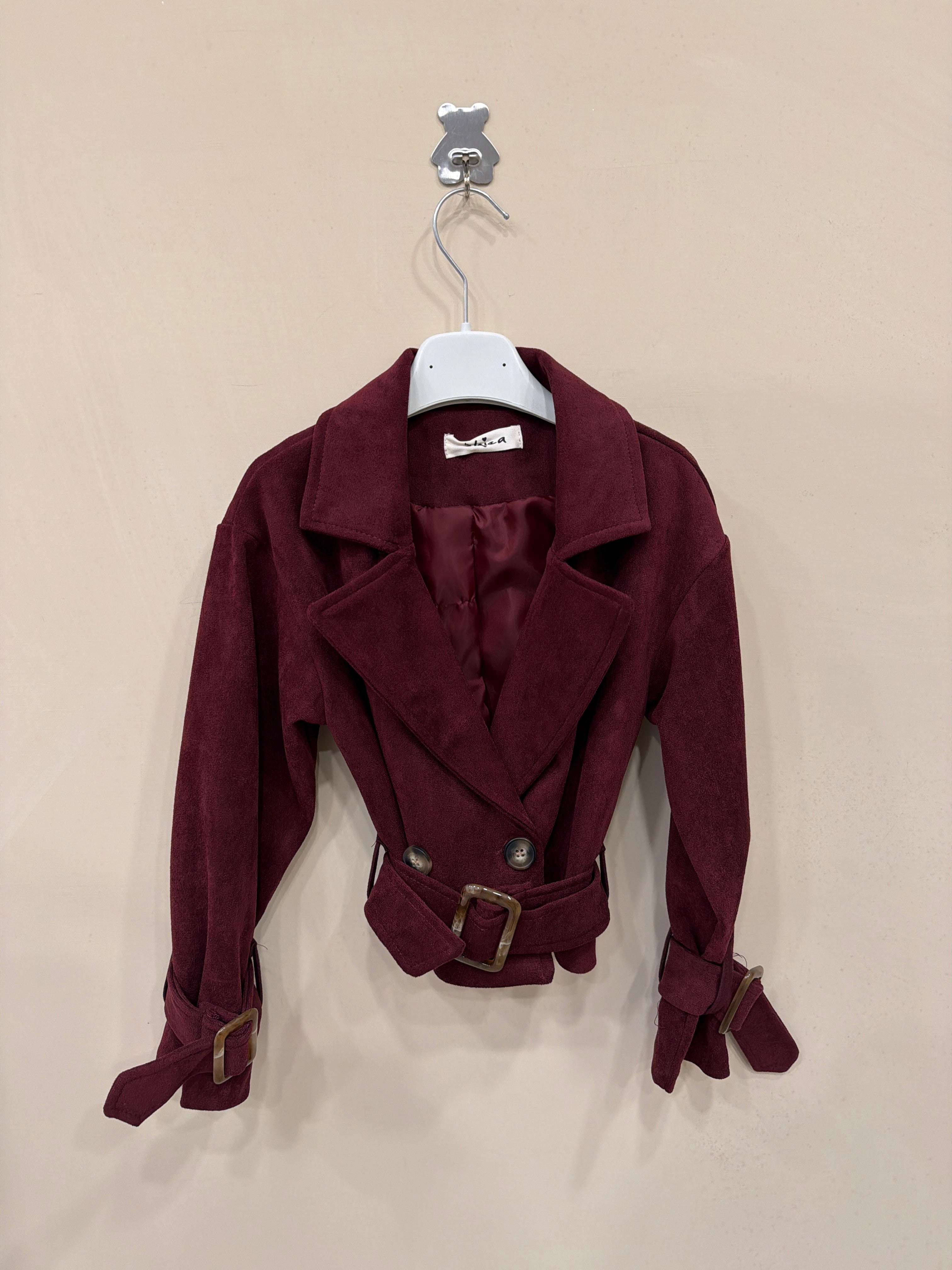 Chiodo camoscio bordeaux 325