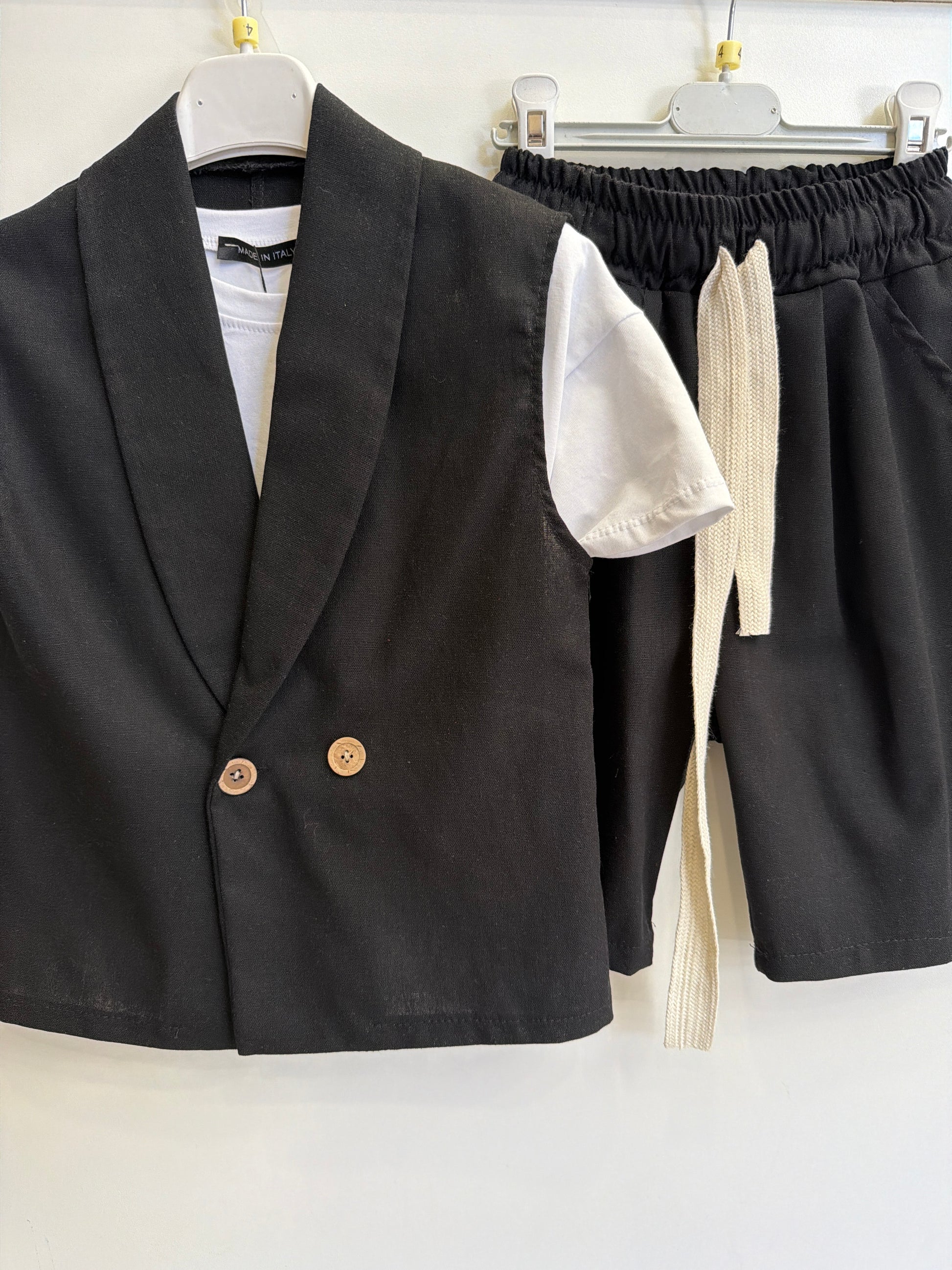 Coordinato lino korea nero 5199