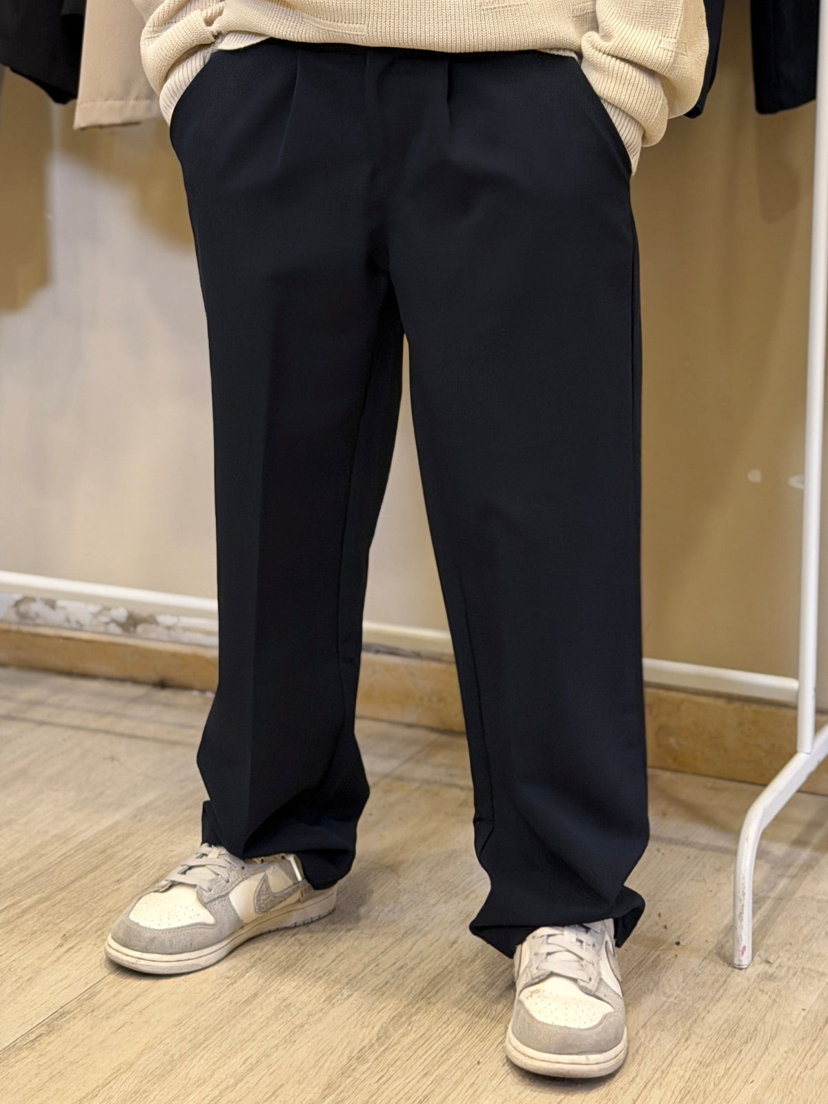 pantalone baggy blu