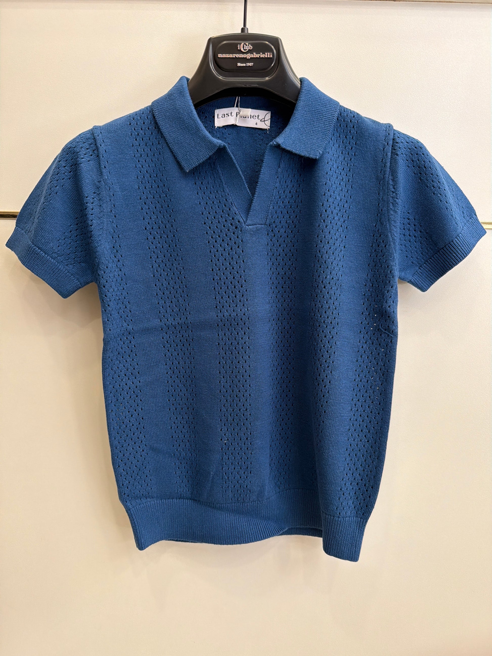 Polo filo blu navy