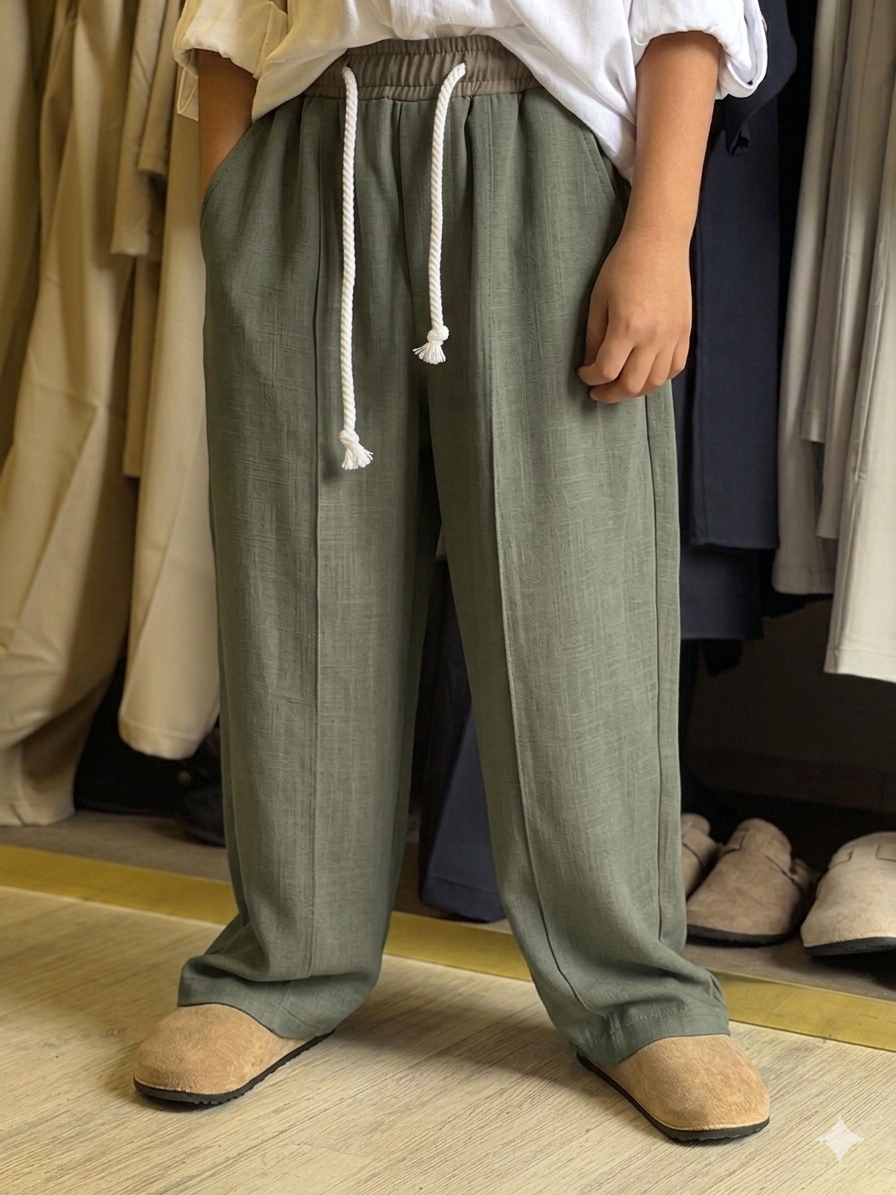 Pantalaccio lino Mykonos verde