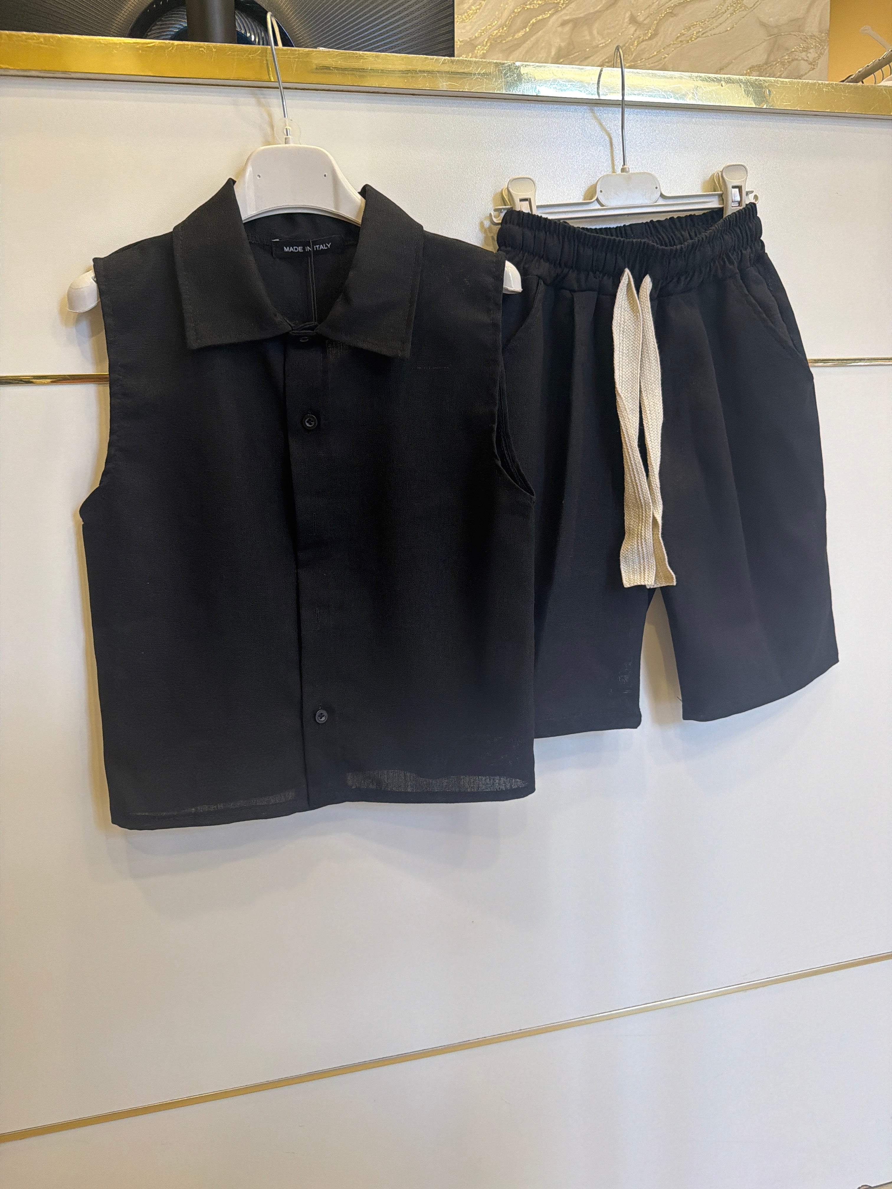 Coordinato smanicato black 5268