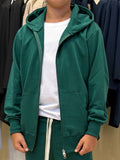 felpa full Zip Green