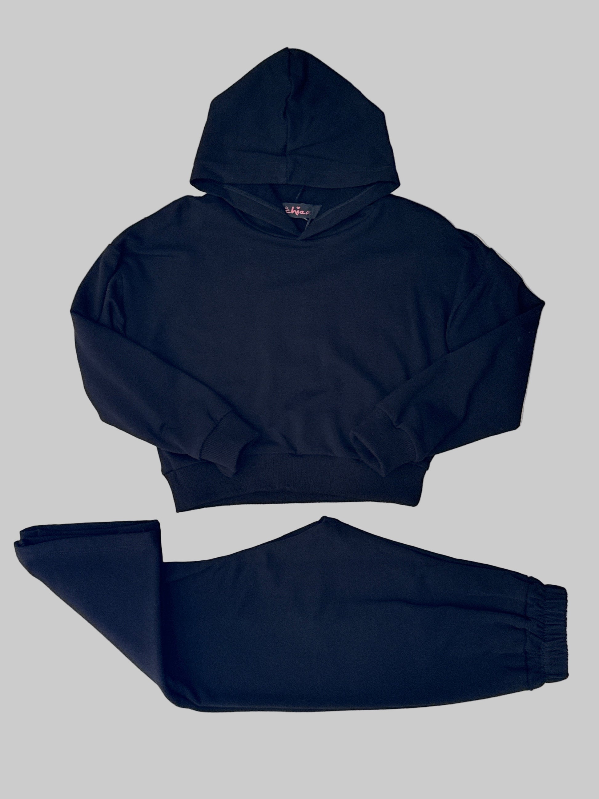 Tuta cropped nera 5172