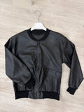 giubbotto college ecopelle nero 245005