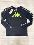 T shirt black logo green kappa