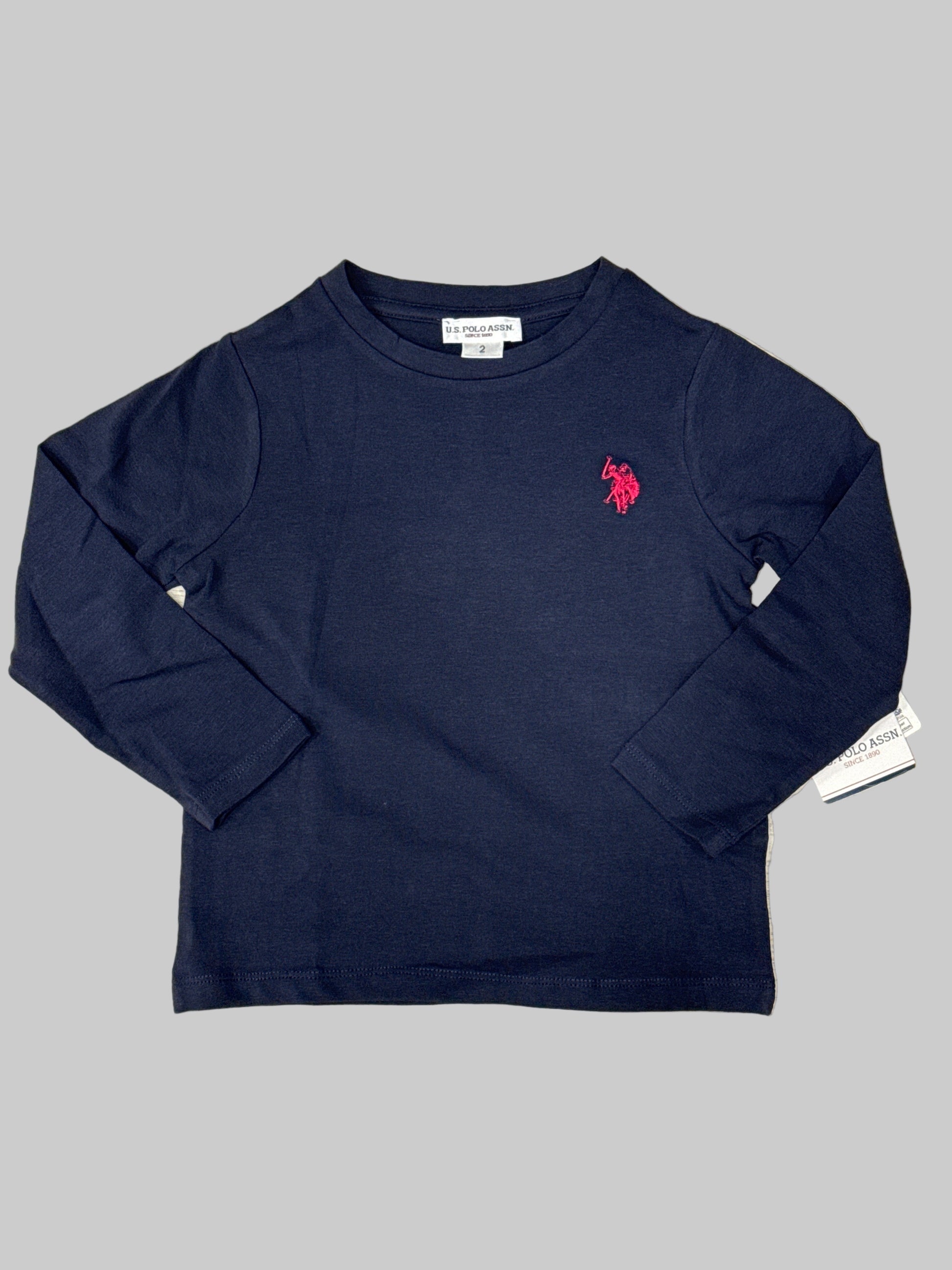 T shirt manica lunga blu POLO