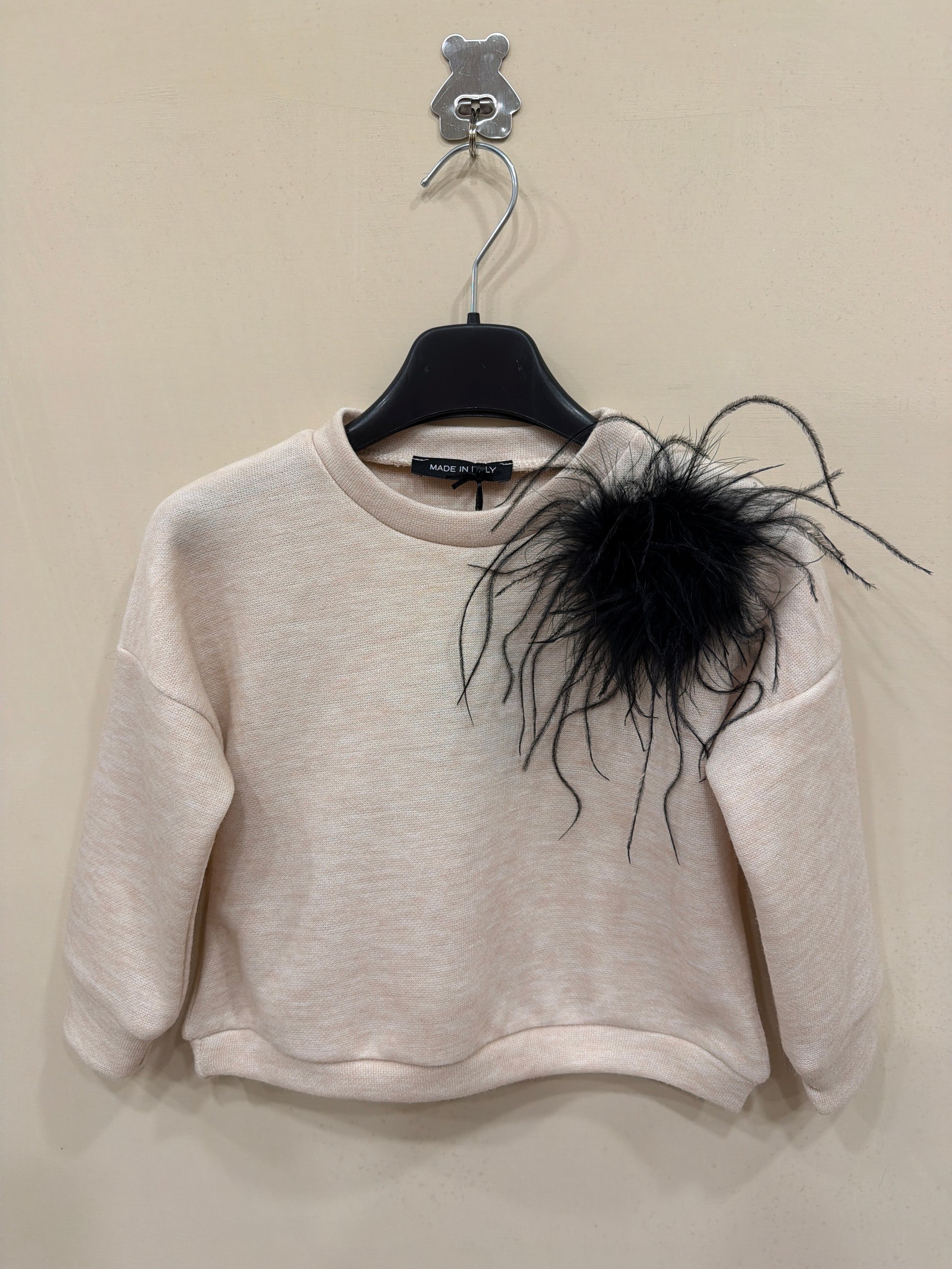 maglia plume beige