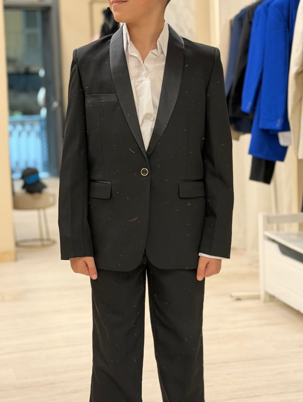 abito smoking con gilet nero