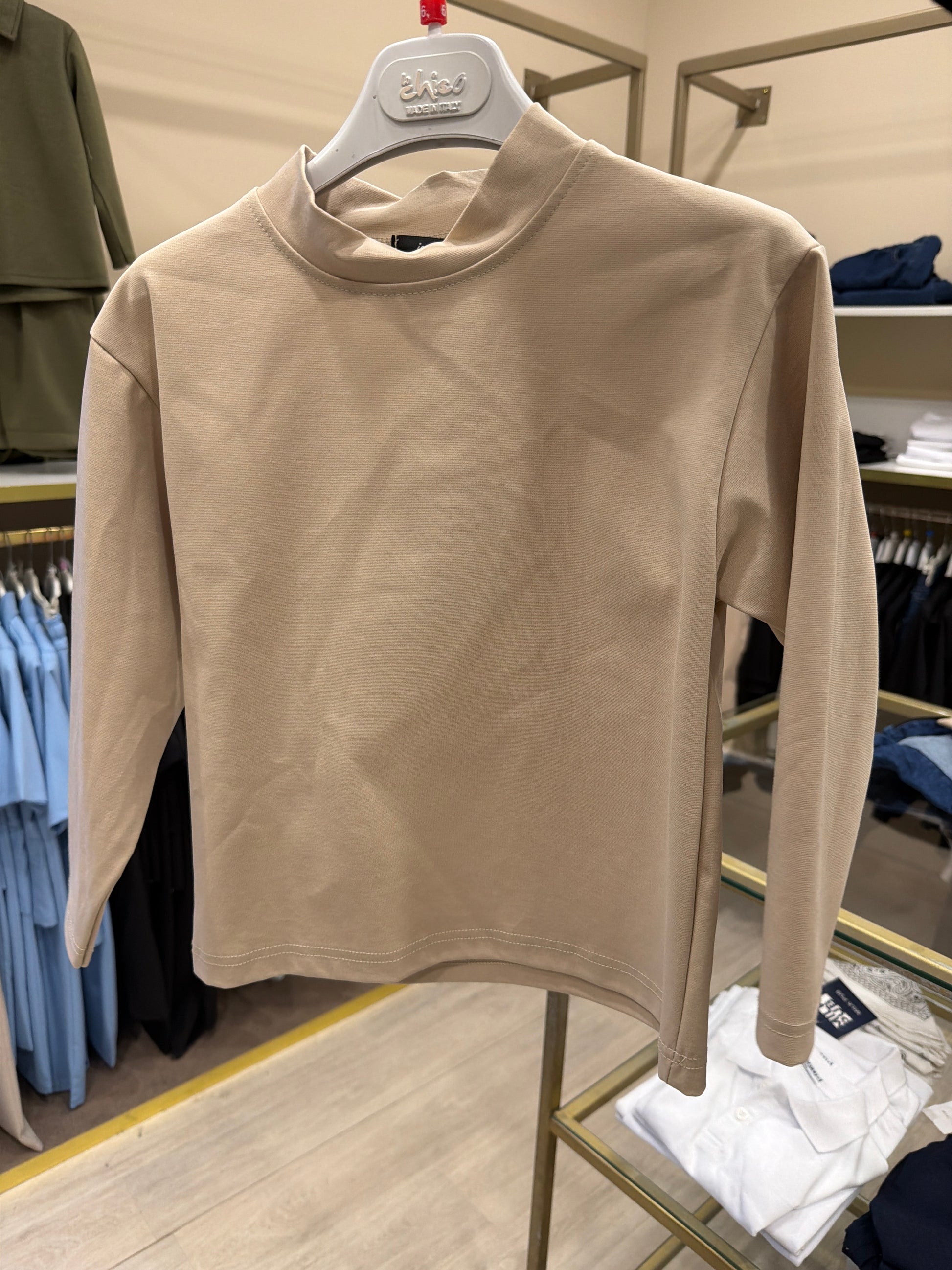 T-shirt manica lunga begie 518
