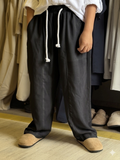 Pantalaccio lino Mykonos Nero
