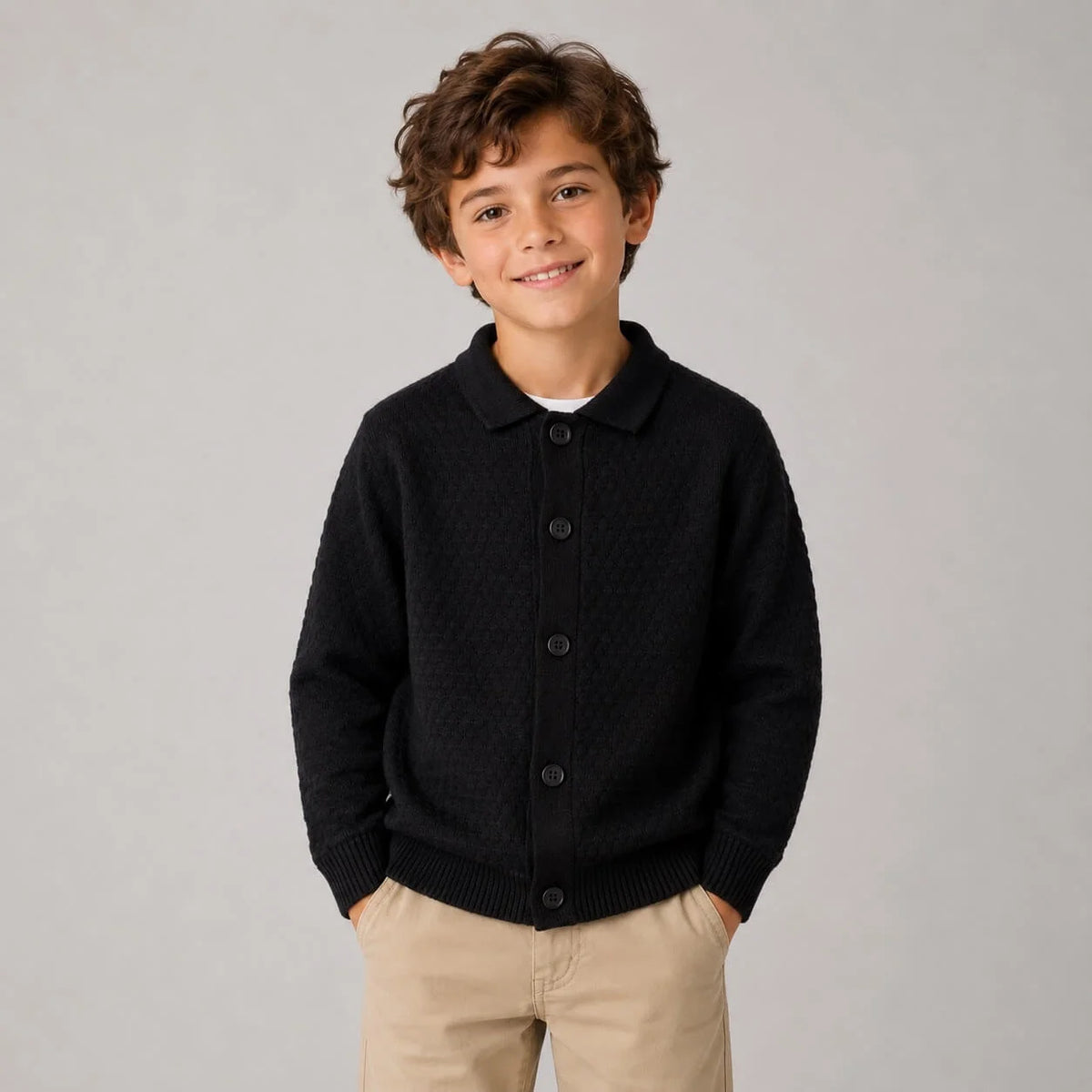 Cardigan filo granada nero 1002778100011