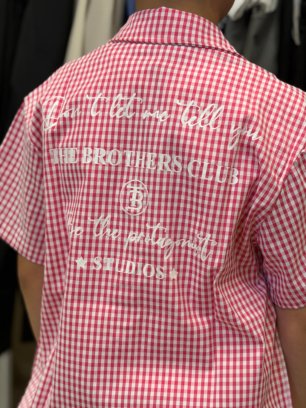 Camicia TK092 quadri rosa