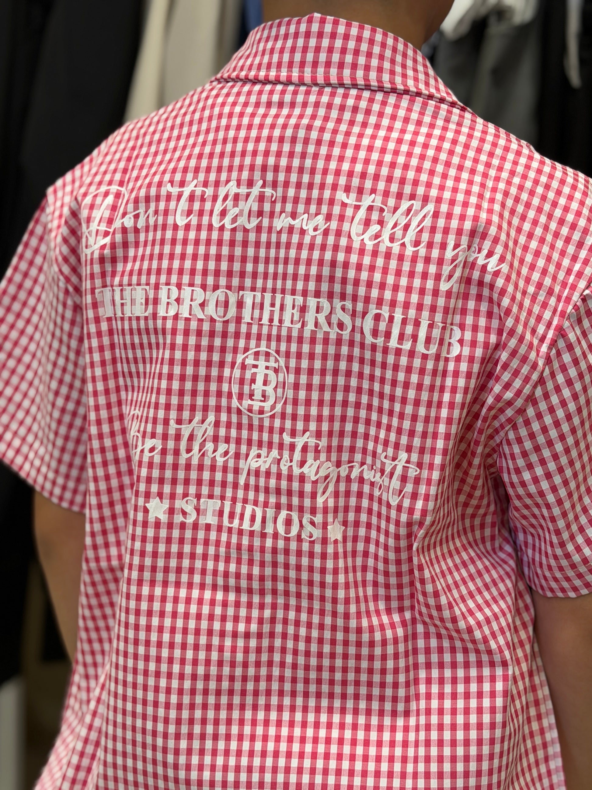 Camicia TK092 quadri rosa