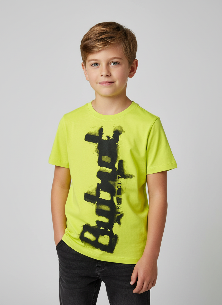 T shirt butnot logo 2 giallo fluo