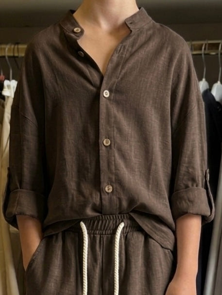 Camicia lino Mykonos moro