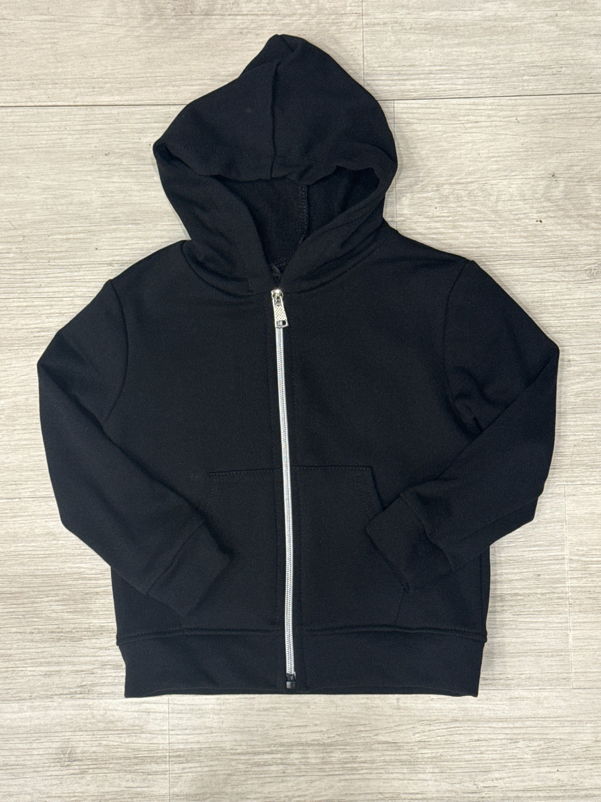Felpa full zip nera 3086