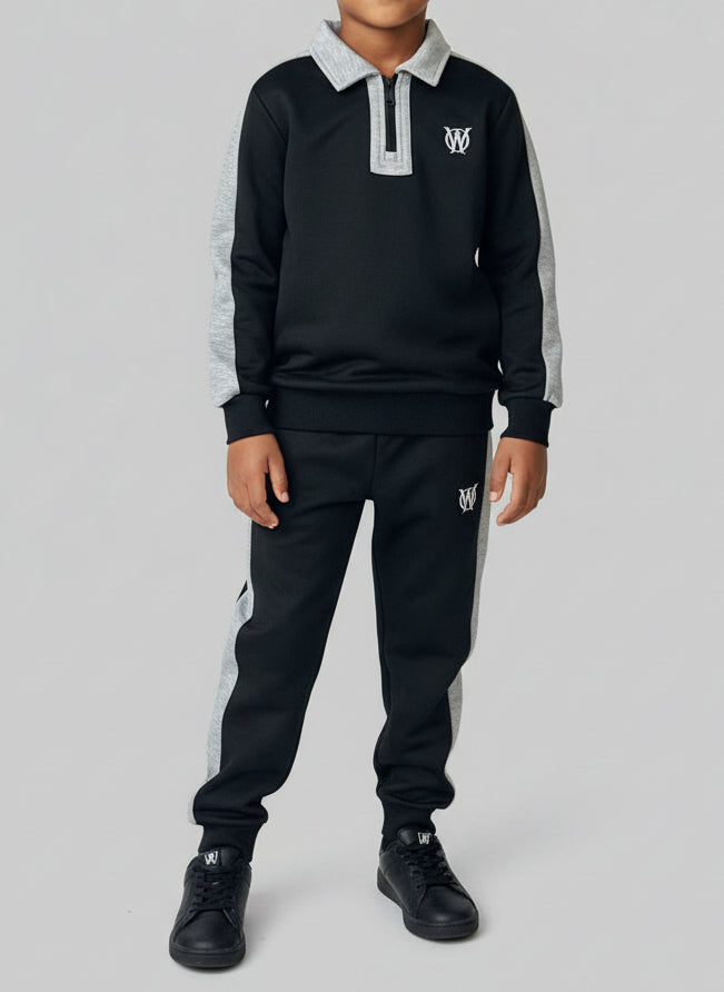 tuta felpata college nera 9534b