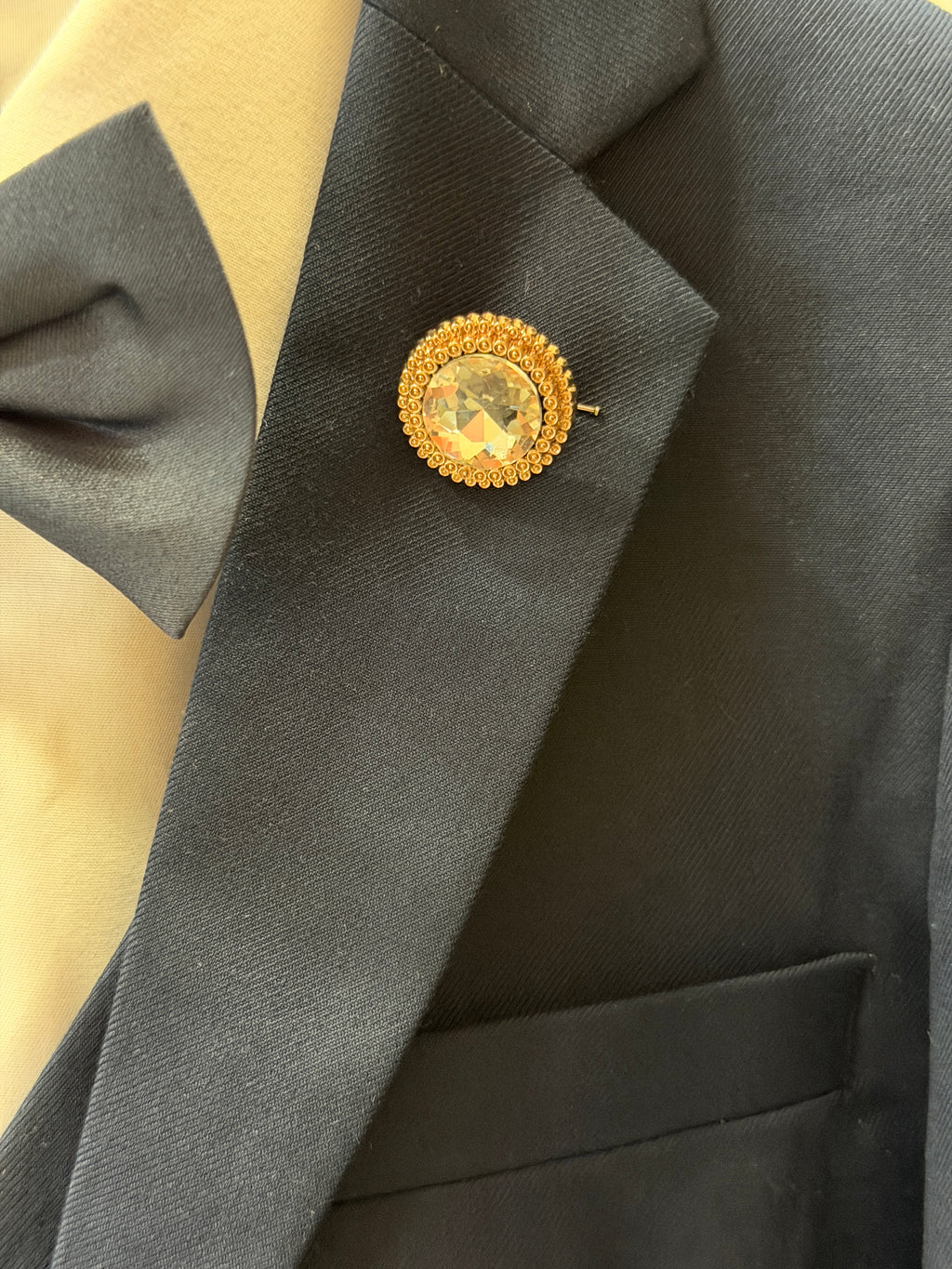 Abito monopetto gioiello blu navy