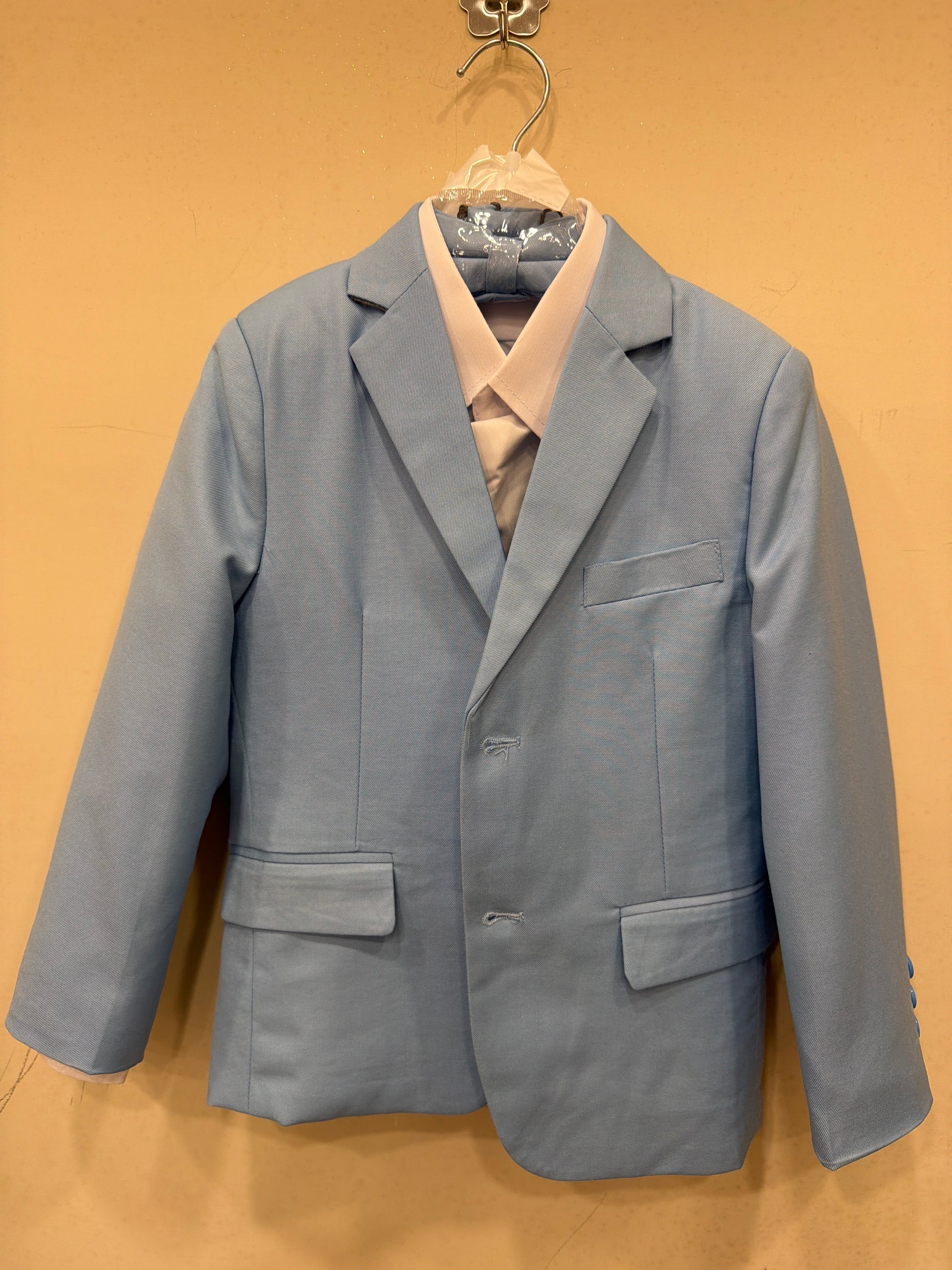 abito monopetto con gilet polvere