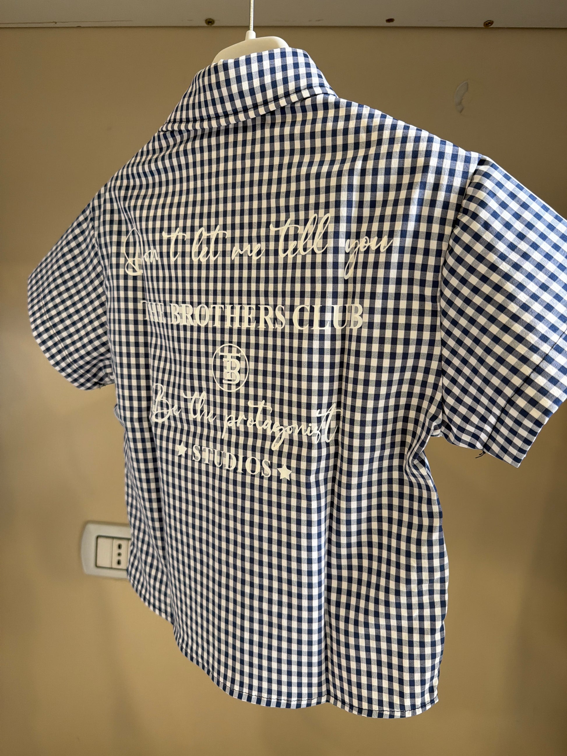 Camicia TK092 quadri blu
