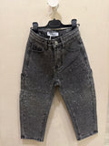 jeans baggy brillantini black