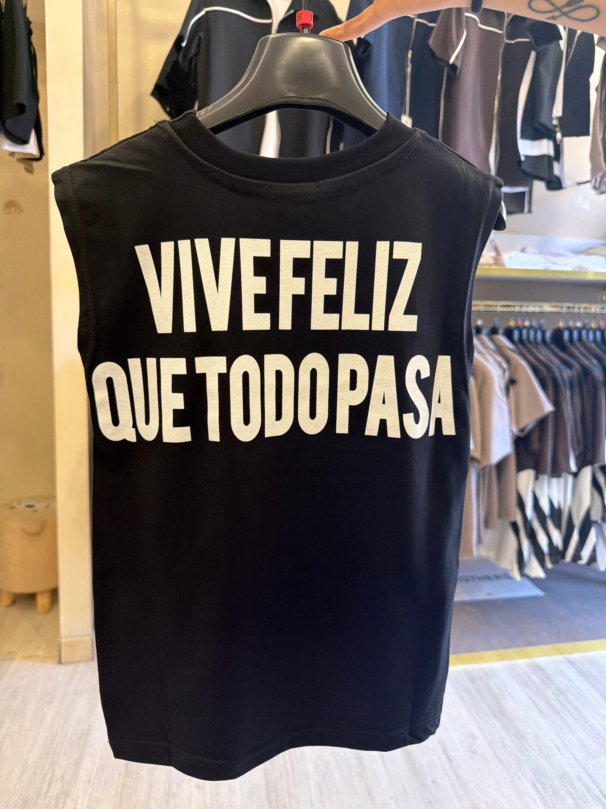 Canotta vive feliz black