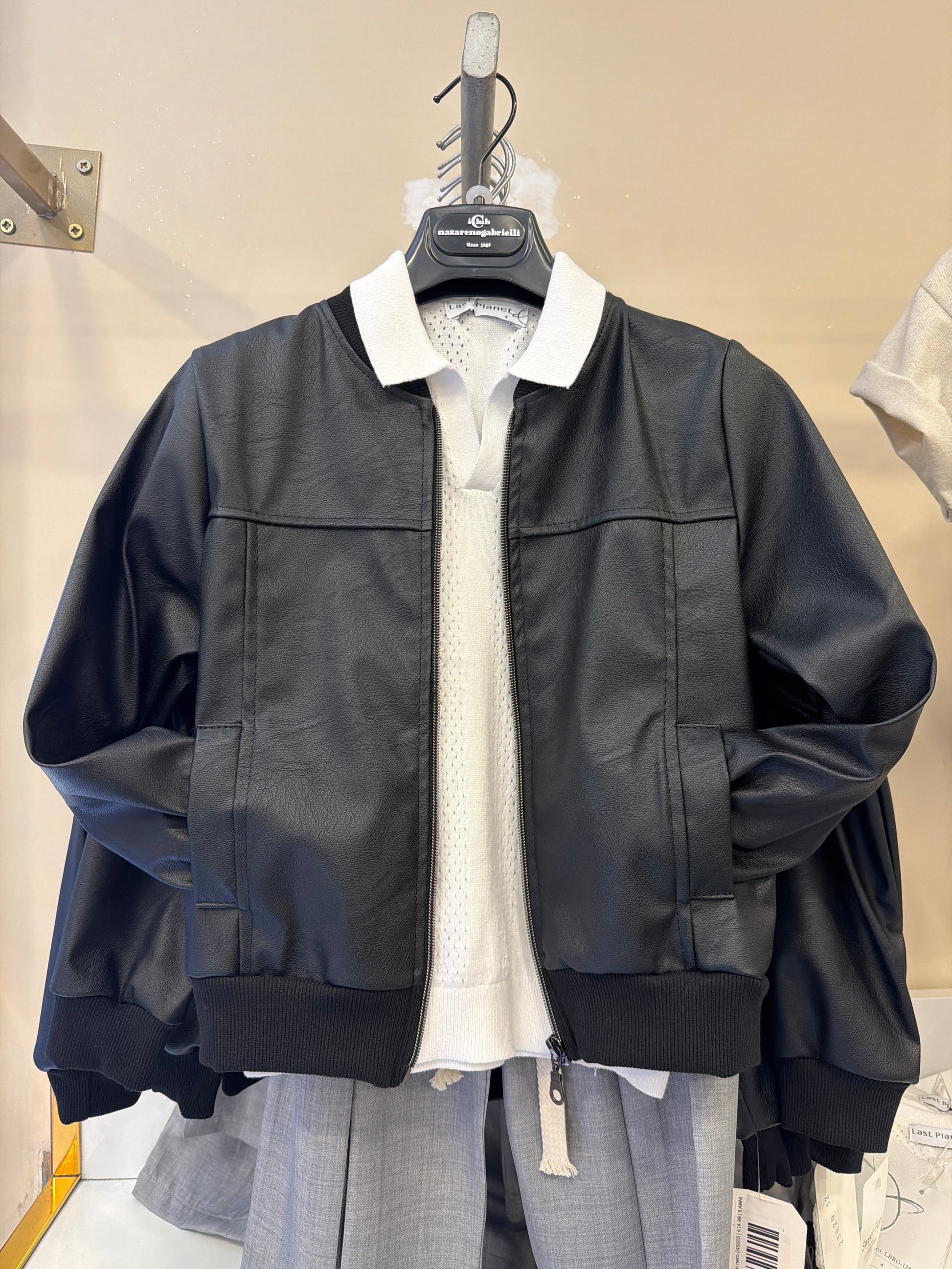 giubbotto college black