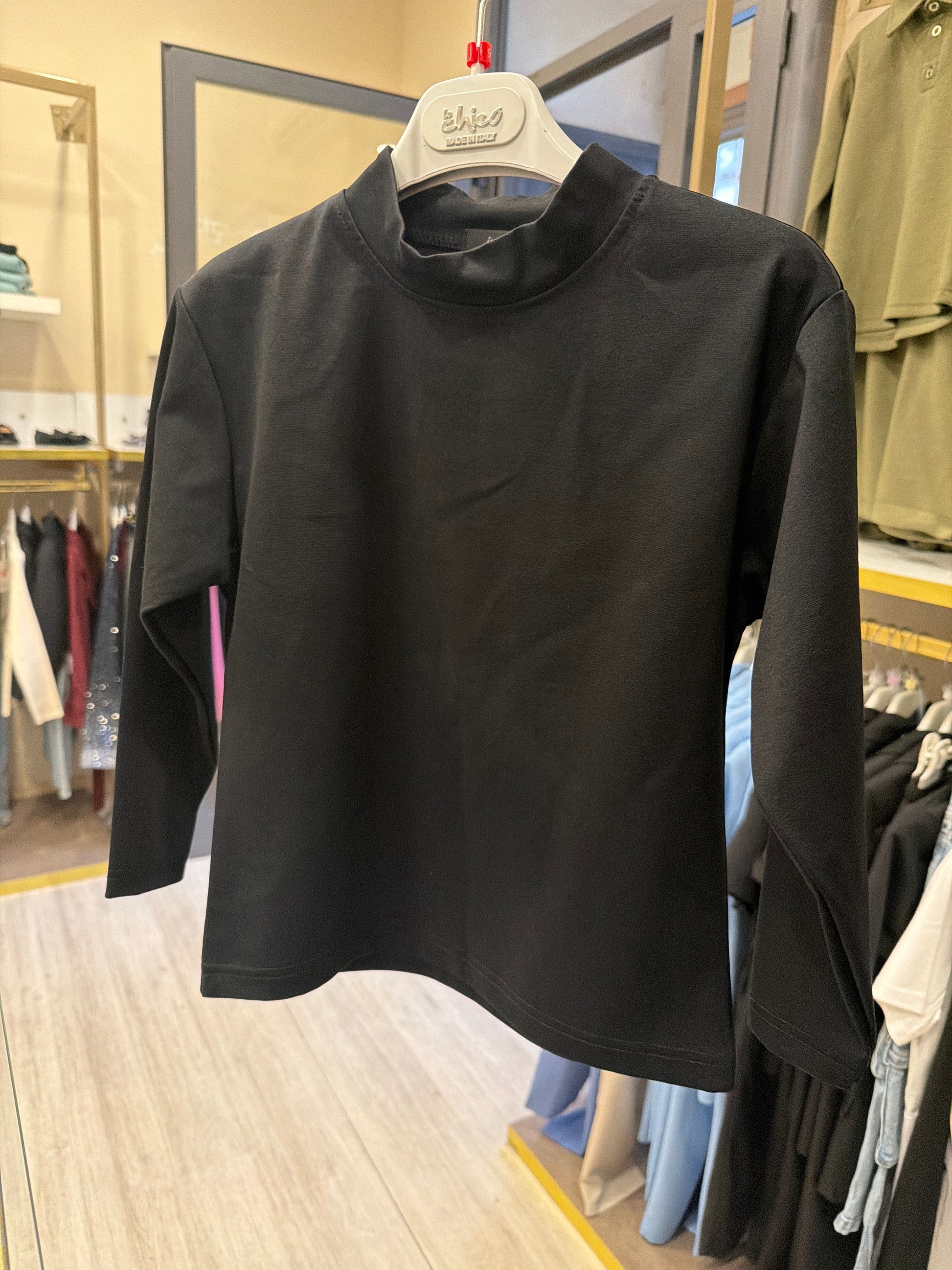 T-shirt manica lunga nera 518