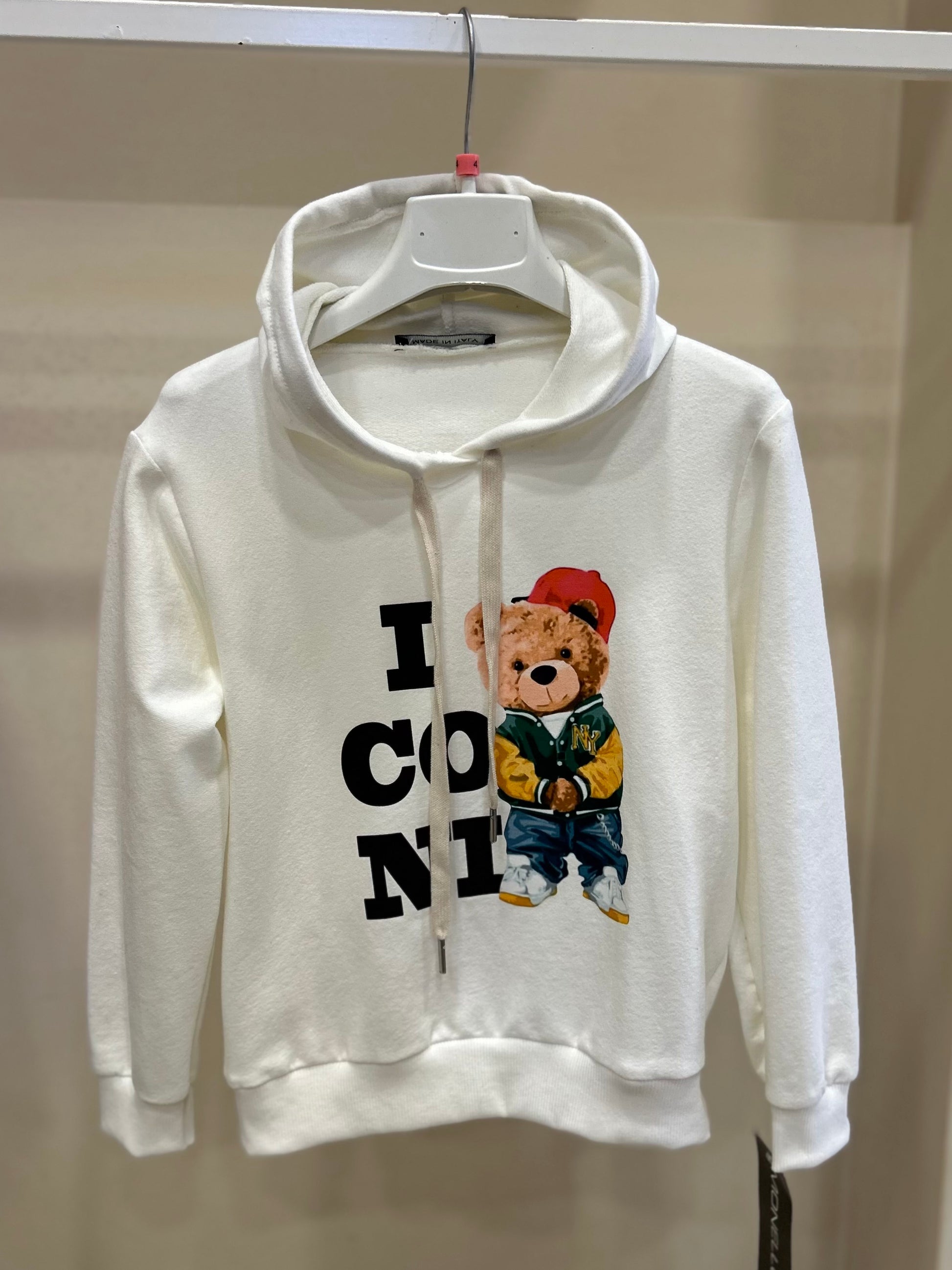 Felpa Teddy white M9595