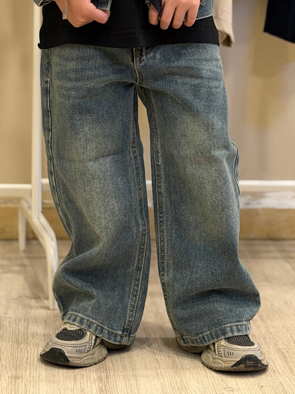 jeans baggy sabbia