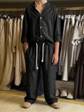 Cordset lino Mykonos P nero