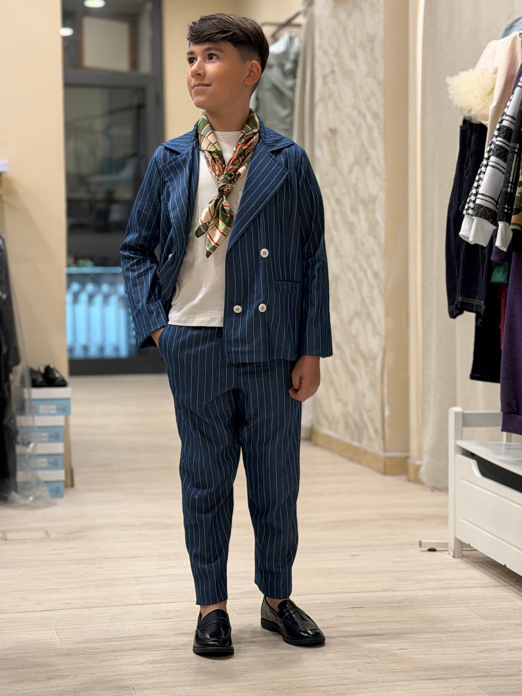 Abito Fashion JF2226 Gessato Blu